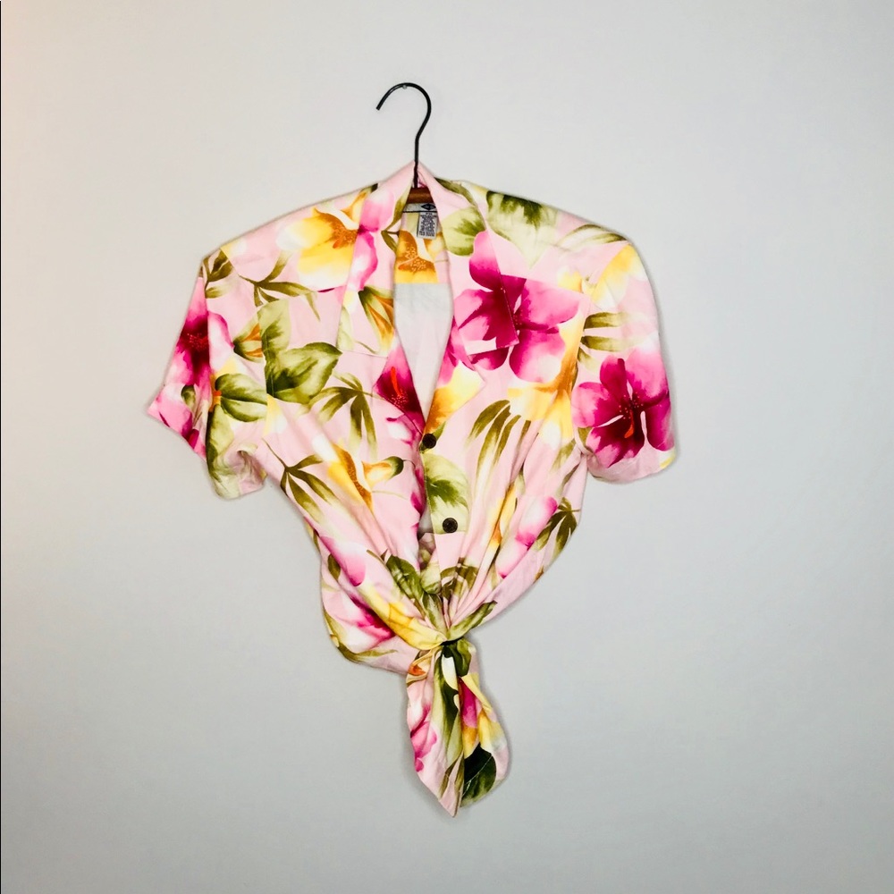 Vintage Retro 90’s Hawaiian Button Up Popover - Picture 1 of 2